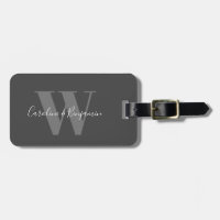 Custom Couple Name Calligraphy Monogrammed Black