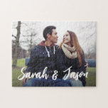 Custom Couple Names and Custom Photo Jigsaw Puzzle<br><div class="desc">Surprise your partner with a truly memorable and personalized gift – the Custom Couple Names and Custom Photo Jigsaw Puzzle. This unique and thoughtful present allows you to customize both the names and a cherished photo, creating a one-of-a-kind puzzle that celebrates your love and special moments together. Whether it's for...</div>