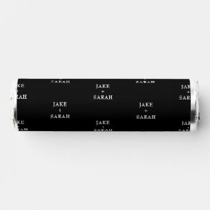 Custom Couple Names Black Wedding Favor
