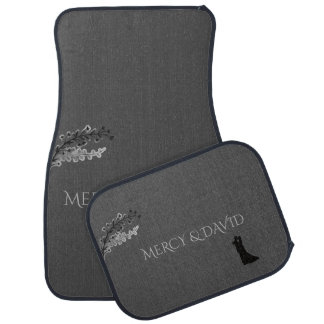 Custom Couple Names Wedding Day Car Mat | Elegant 