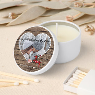Custom Couple Our First Christmas Holiday Mini Candle Favors