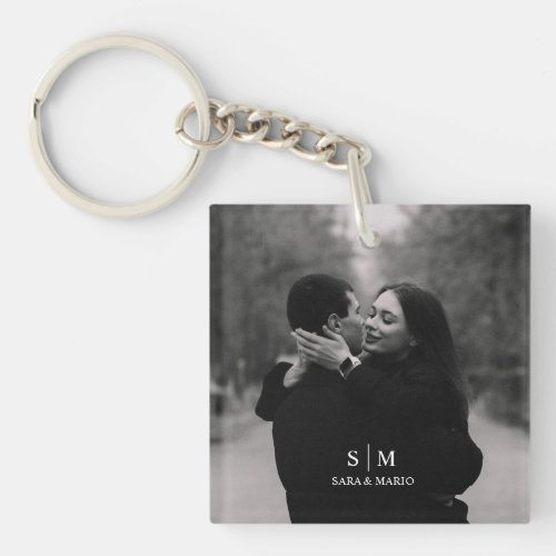 Custom Couple Photo Acrylic Keychain
