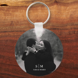 Custom Couple Photo Aluminum Keychain