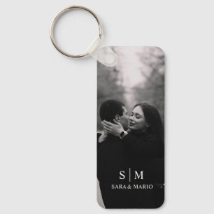 Custom Couple Photo Aluminum Keychain