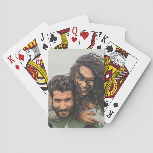 Custom Couple Photo Keepsake Poker Cards (Back)