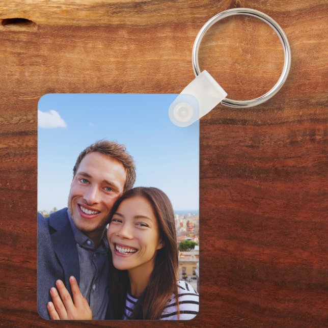 Custom Couple Photo Keychain (Back)