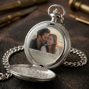 Custom Couple Photo Love Gift Pocket Watch
