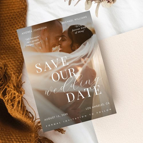 Custom Couple Photo Movie Poster Romantic Wedding Save The Date