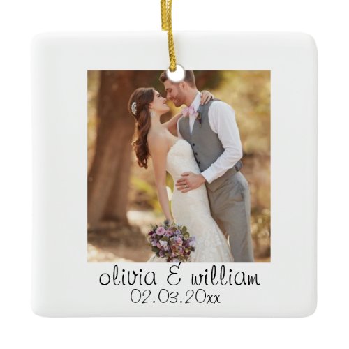 Custom Couple Photo Ornament Personalized Gift