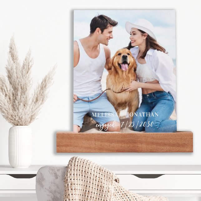 Custom Couple Photo Personalized Engagement  Picture Ledge (Creator Uploaded)