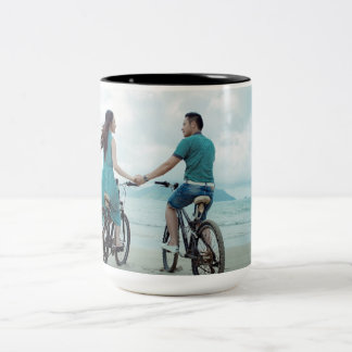 Custom Couple Photo Personalized Two-Tone Coffee Mug