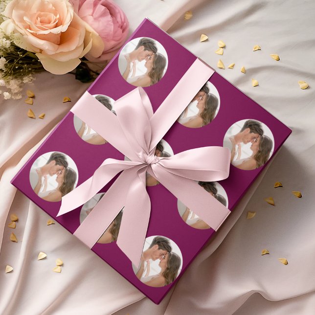 Custom Couple Photo Valentine Love Gift Wrap (Creator Uploaded)