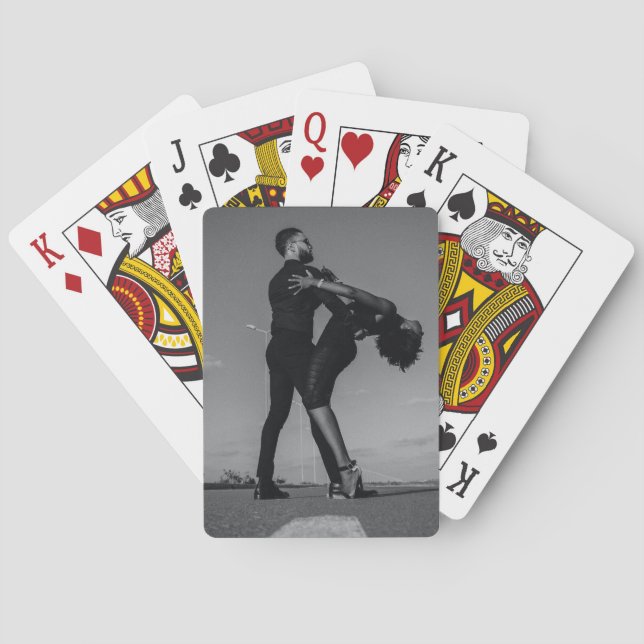 Custom Couple Photo Wedding Engagement Favors Poker Cards (Back)