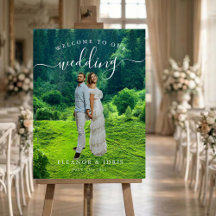 Custom Couple Photo Welcome to Our Wedding Sign