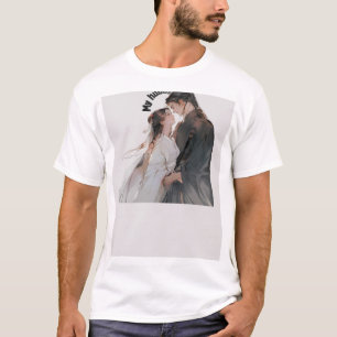 Custom Couple Portrait Photo T-Shirt Personalize
