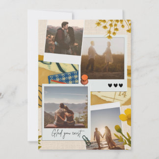 Custom Couple’s Photo Collage| 'Glad you exist| Invitation