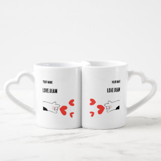 Custom Couple Set Love Beam Coffee Mug Set