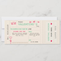 Custom Couple Valentine's Day Vintage Coupon