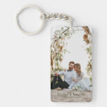 Custom Couple Wedding Keepsake Photo  Keychain at Zazzle
