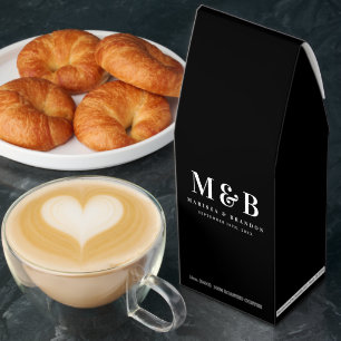 Custom Couple Wedding Monogram Initials Favor Roasted Coffee