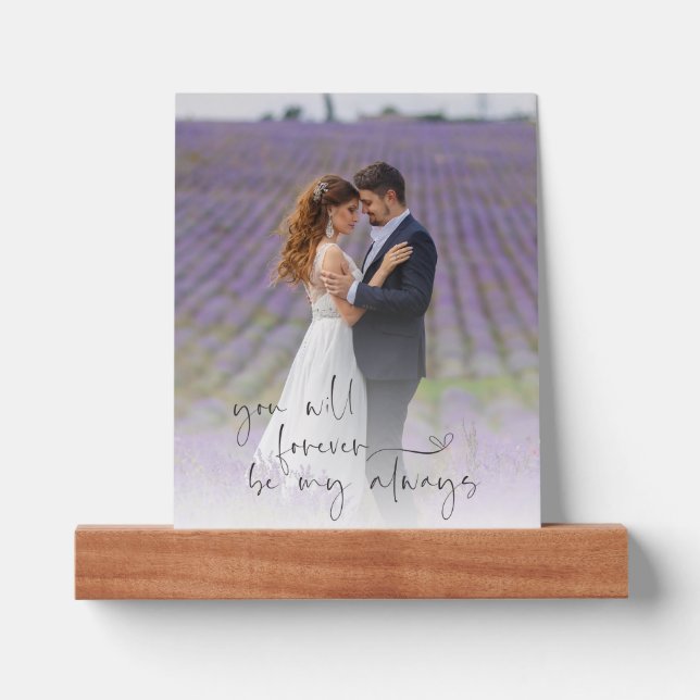 Custom Couple Wedding Photo  Picture Ledge (Front)