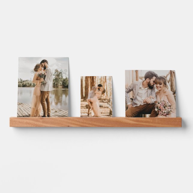 Custom Couple Wedding Photo Picture Ledge (Front)