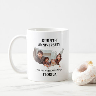 Custom couple wedding vacation USA shape photo Coffee Mug