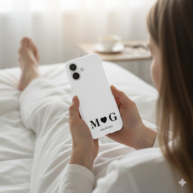 Custom Couples Monogram Heart Mark iPhone 17 Case (Custom Couples Monogram Heart Mark iPhone 17 Case)