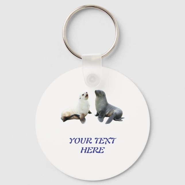Custom Couples Photo Text T-Shirt Template Keychain (Front)