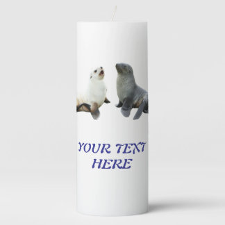 Custom Couples Photo Text T-Shirt Template Pillar Candle