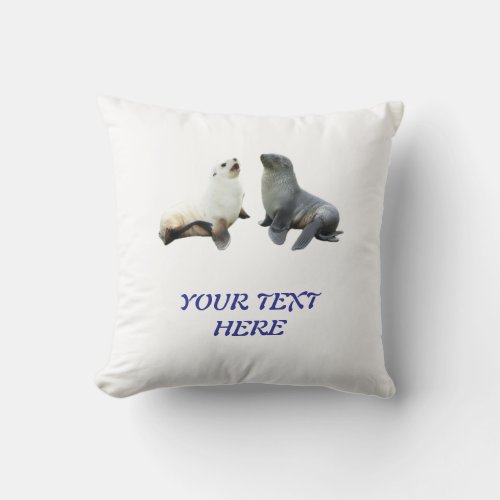 Custom Couples Photo Text T-Shirt Template Throw Pillow