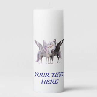 Custom Couples Photo Text Template Pillar Candle