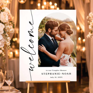 Custom Couples Shower Welcome Sign with Photo