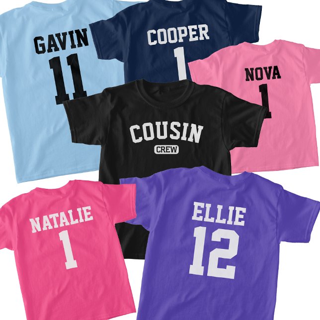Custom Cousin Crew Matching Personalized With Name T-Shirt (Creator Uploaded)