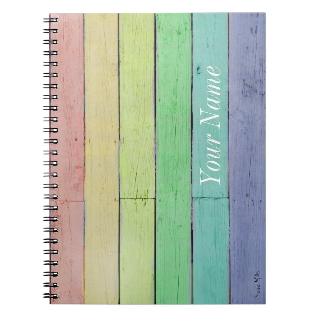 Custom Cover Rainbow Notebook, add your name..! Notebook (Front)