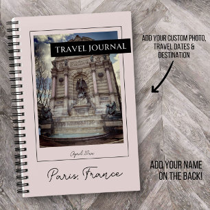 Custom Cover Travel Journal Modern Pink & Black