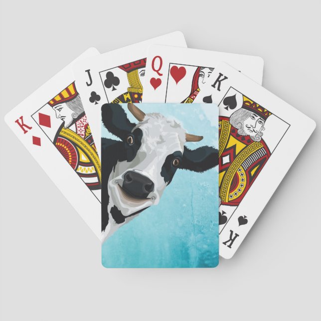 Custom Cow Photo Poker Cards (Back)