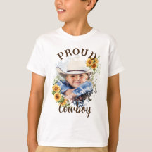Custom Cowboy Photo Text Sunflower Accent