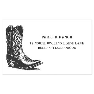 Custom Cowboy Western Return Address Self-inking Stamp