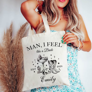 Custom Cowgirl Bachelorette Party Social Club Tote Bag