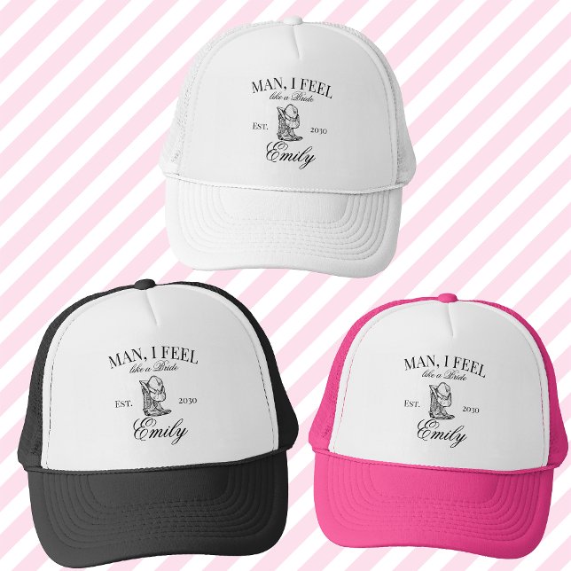 Custom Cowgirl Bachelorette Party Social Club Trucker Hat (Creator Uploaded)