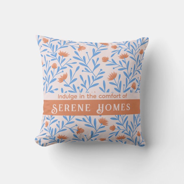Custom Cozy Florals Pillow (Front)