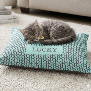 Custom Cozy Knit Pattern  Pet Bed
