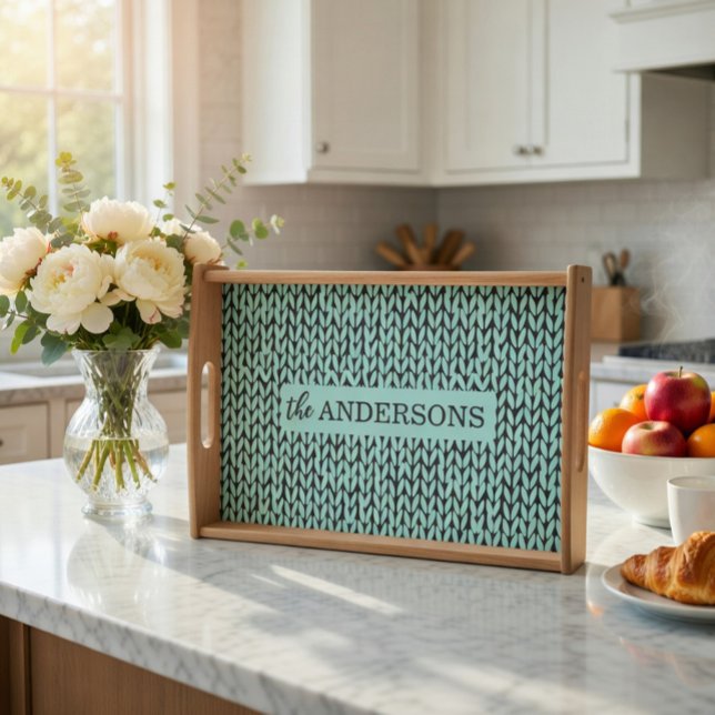 Custom Cozy Knit Pattern Serving Tray (Creator Uploaded)