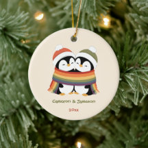 Custom Cozy Pride Penguins Christmas