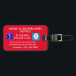 Custom CPAP Machine Carry-On Luggage Tag<br><div class="desc">Red Custom CPAP Machine Carry-On Luggage Tag was designed because I traveled by airplane with my CPAP machine. I knew that TSA has a right to search the luggage but they don't have the right to take it away and treat it like checked baggage. To be safe I wanted a...</div>