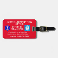 Custom CPAP Machine Carry-On Luggage Tag