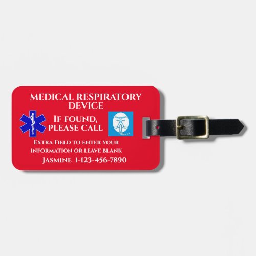Custom CPAP Machine Carry_On Luggage Tag