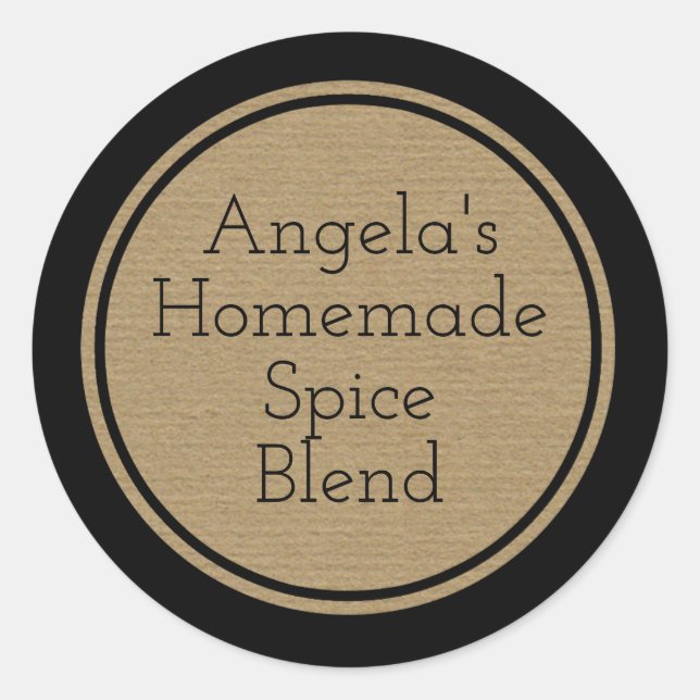 Custom Craft Paper Print Bottle Canning Jar Label (Front)