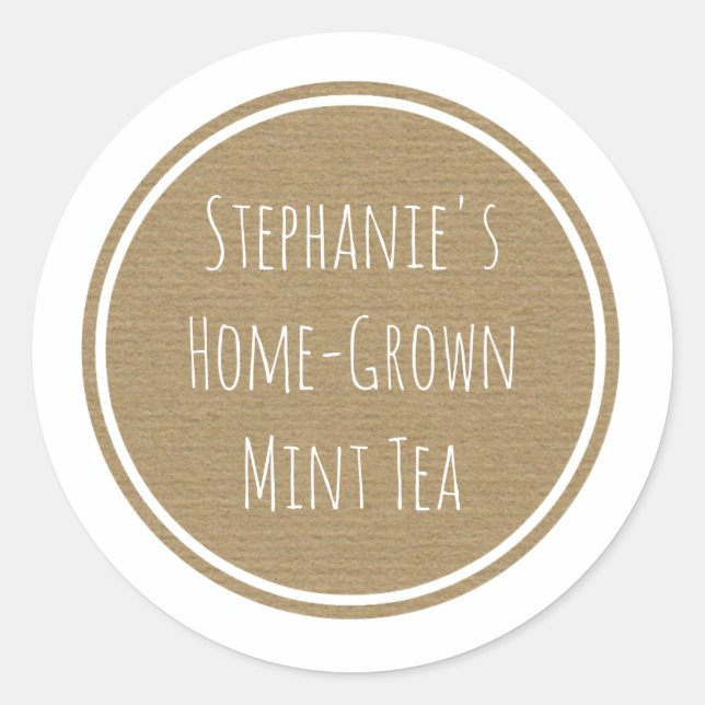 Custom Craft Paper Printed Bottle Jar Label (Front)